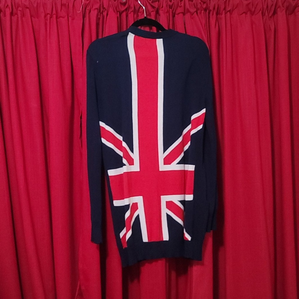 💛2 for $20💛Kersh British flag cardigan